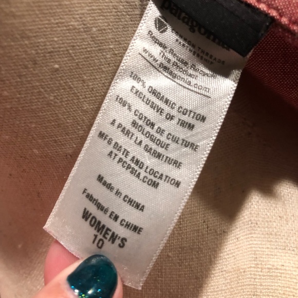 Patagonia red button down shirt sz 10 - Picture 5 of 7
